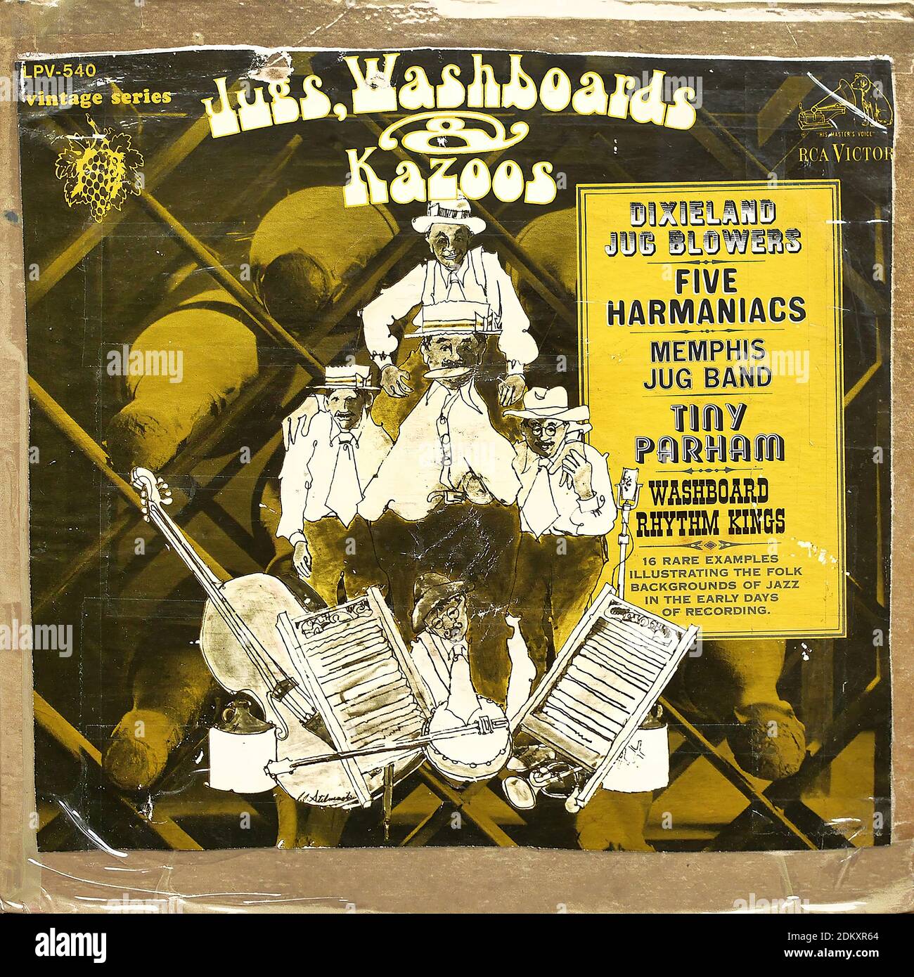 Kannen, Waschbretter und Kazoos, RCA Victor LPV-540, 1967 - Vintage Vinyl Album Cover Stockfoto