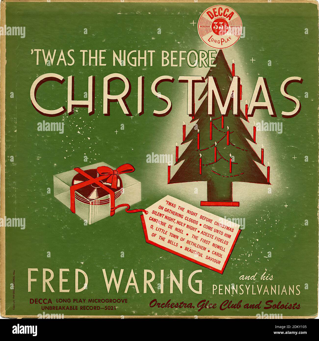 'twas the Night Before Christmas - Vintage Record Cover Stockfoto