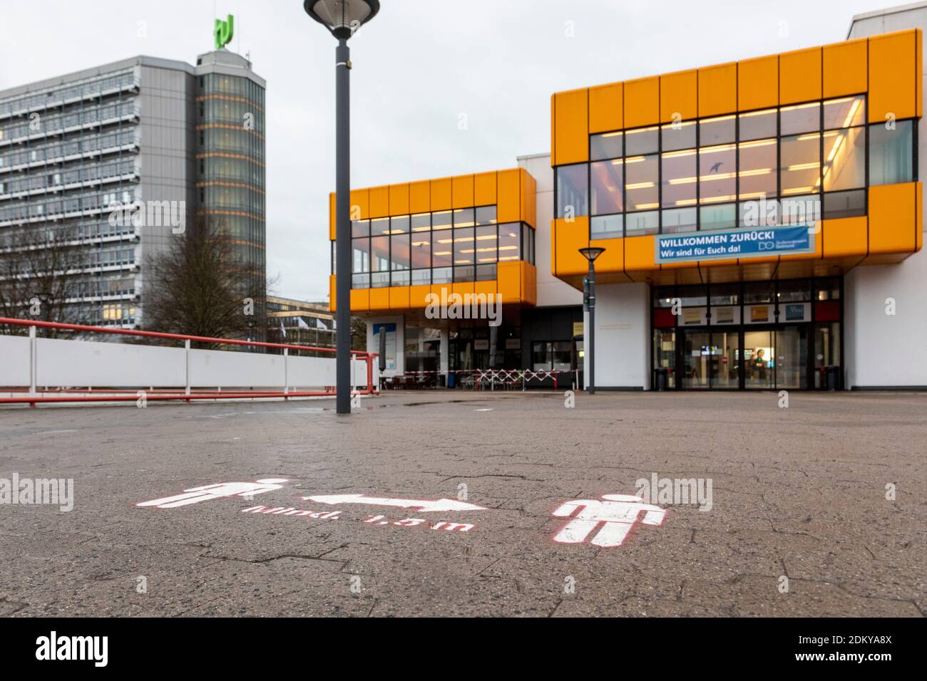 Campus der TU Dortmund während der Coronapandemie Stockfoto