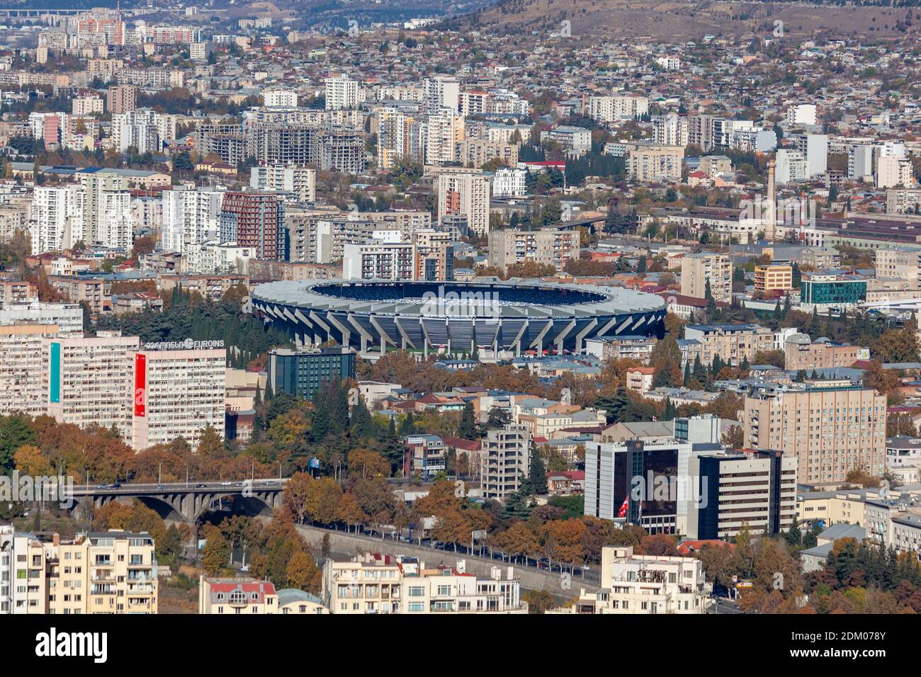 Tiflis, Georgien - 23 November, 2020: Luftaufnahme der Boris Paichadze Dinamo Arena. Sport Stockfoto