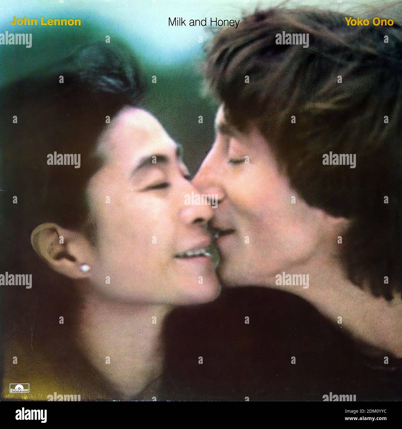 JOHN LENNON YOKO ONO Milch und Honig b w EIN Herz Play Ono Music - Vintage Vinyl Schallplattencover Stockfoto