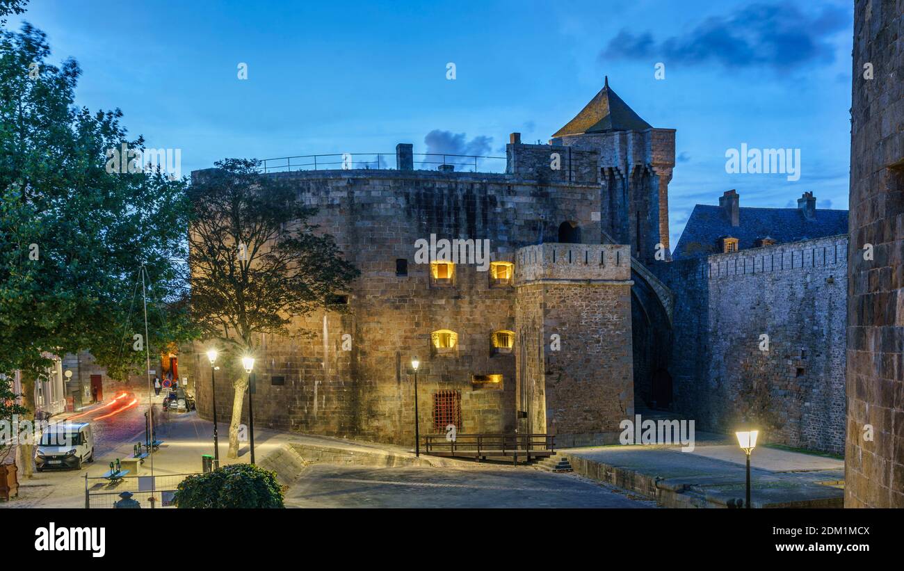 Saint-Malo, Tour Quic-en-Groigne, Stadtmauer, Bretagne, Frankreich Stockfoto