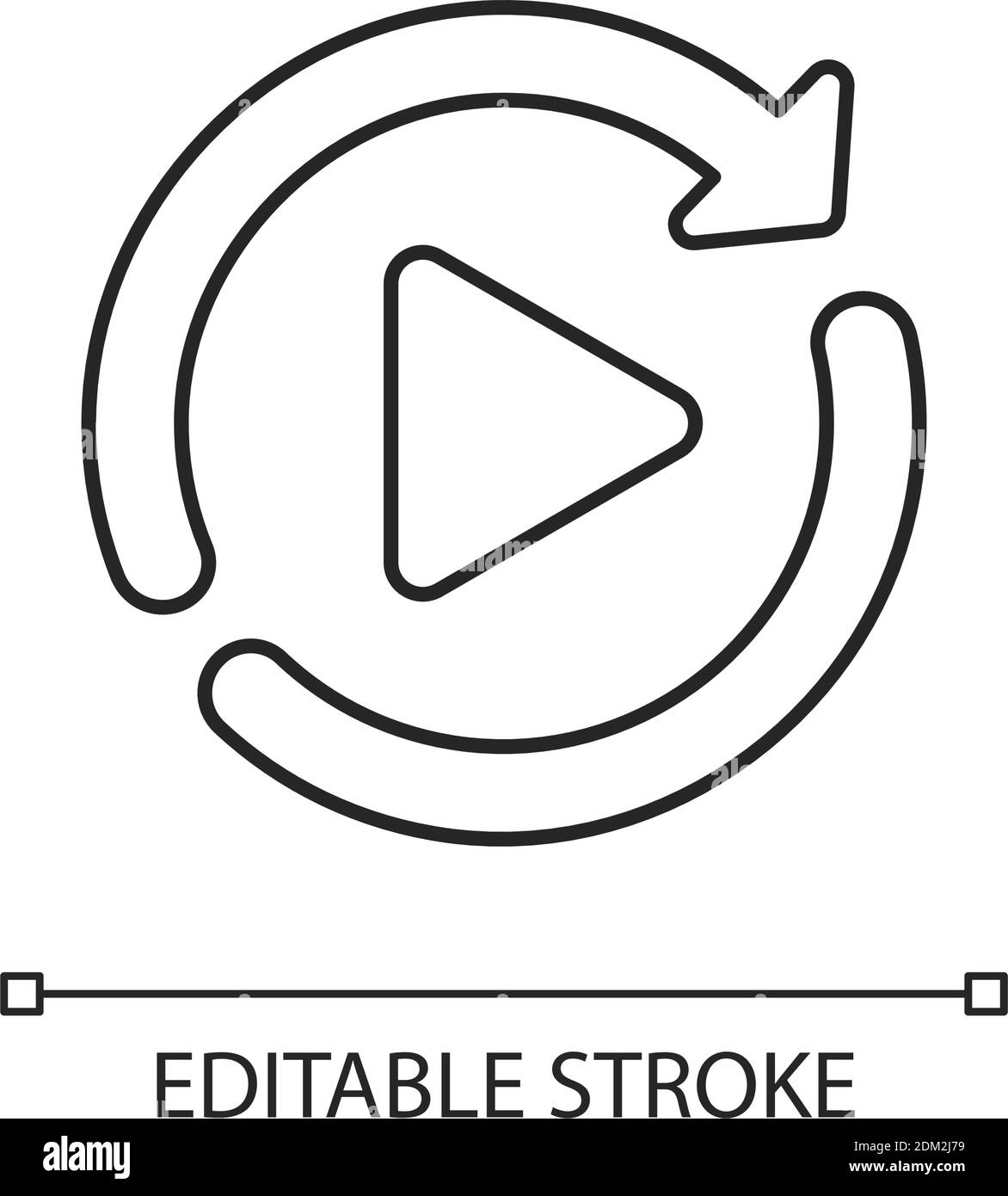 Symbol „Linear neu starten“ Stock Vektor