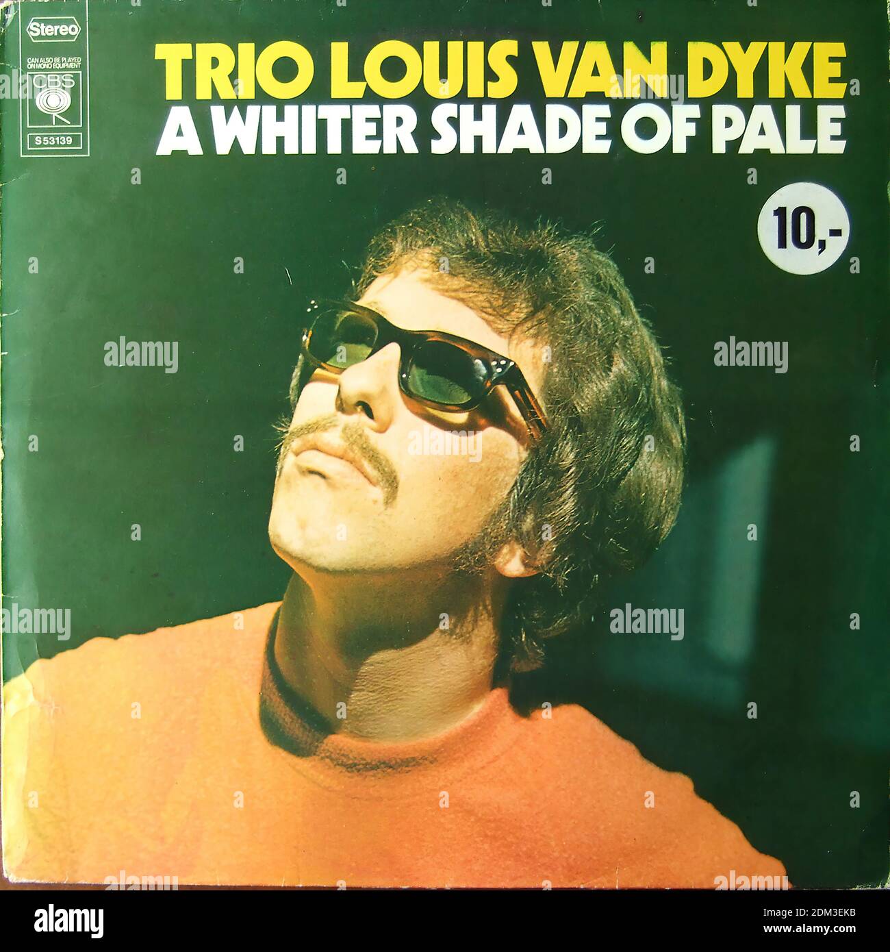 Trio Louis Van Dyke - A whiter Shade of Pale, CBS S 53139 - Vintage Vinyl Album Cover Stockfoto
