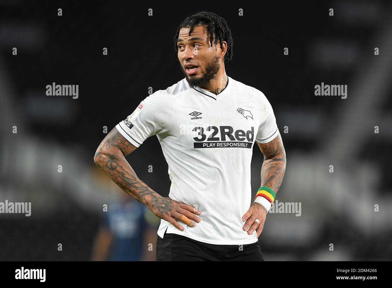 DERBY, ENGLAND. DEZEMBER. Colin Kazim-Richards von Derby County während des Sky Bet Championship-Spiels zwischen Derby County und Swansea City im Pride Park, Derby am Mittwoch, 16. Dezember 2020. (Kredit: Jon Hobley - MI News) Kredit: MI Nachrichten & Sport /Alamy Live Nachrichten Stockfoto