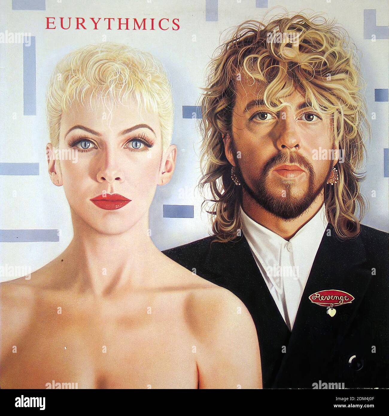 EURYTHMICS REVENGE ANNIE LENNOX DAVID STEWART - Vintage Vinyl Record Abdeckung Stockfoto