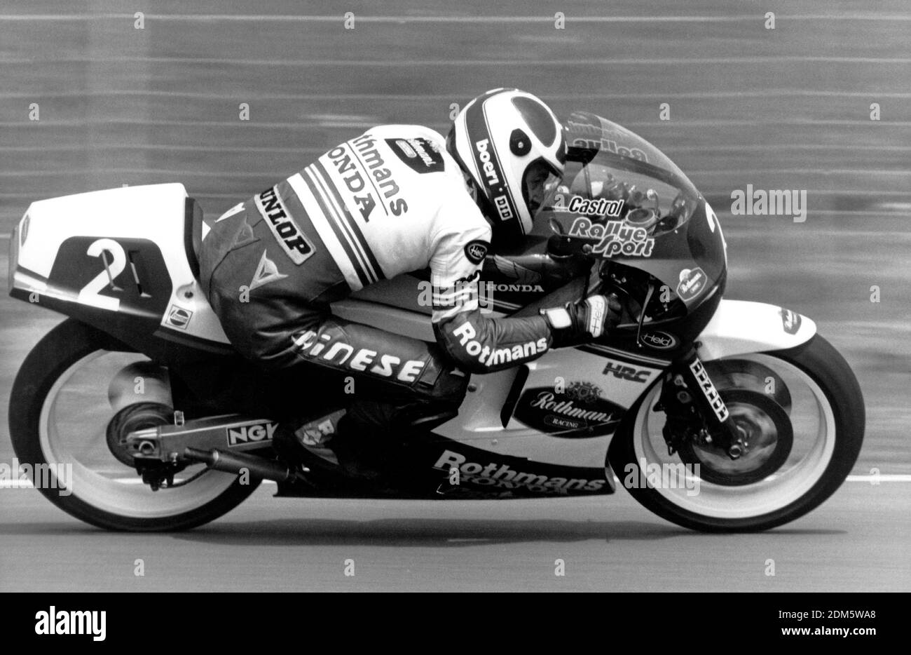 Anton Mang, Honda HRC 250, GP 1986, Hockenheim Stockfoto
