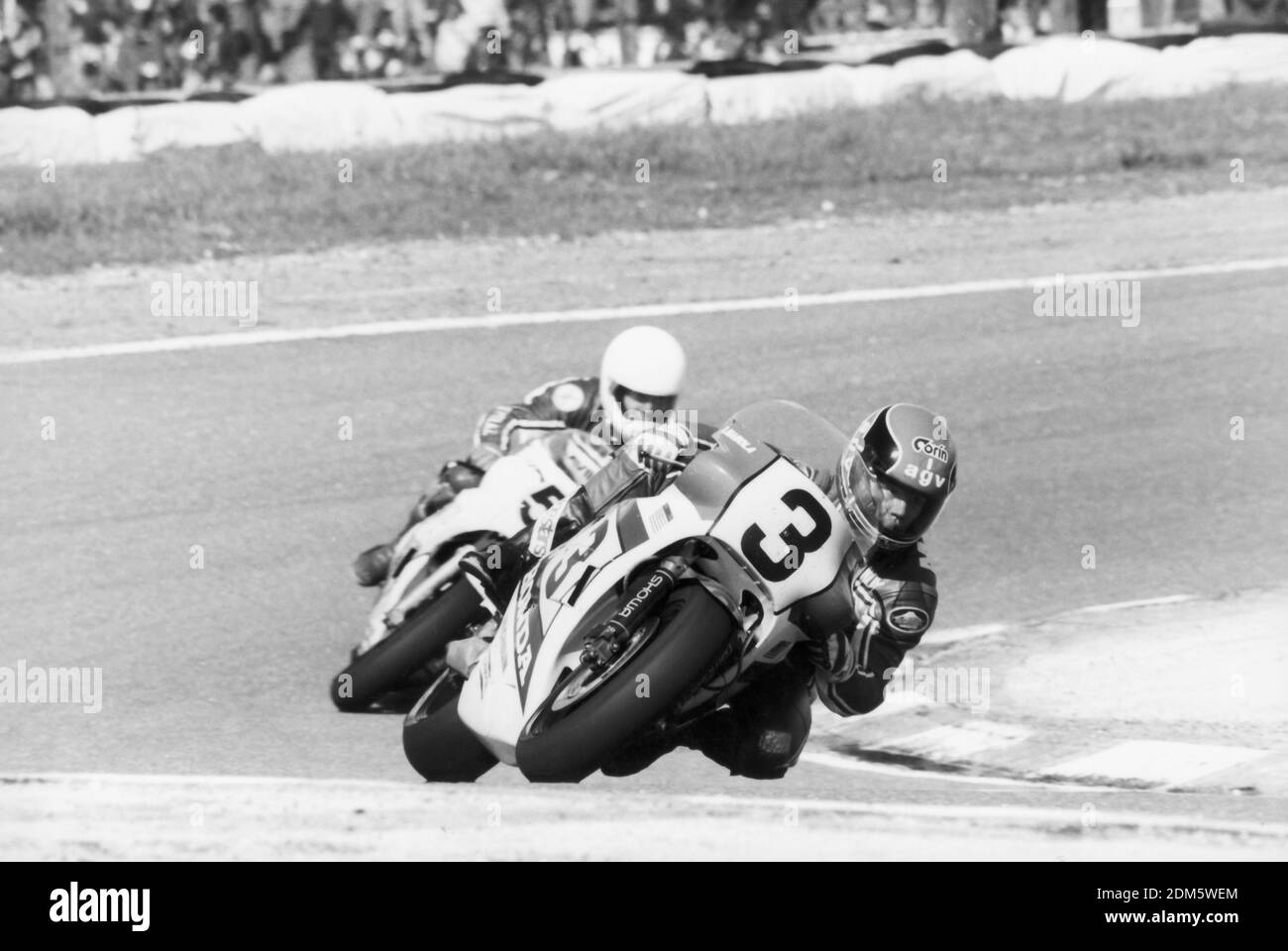 Randy Mamola (USA) Yamaha 500, Spanien Moto GP 1984, Jarama Stockfoto