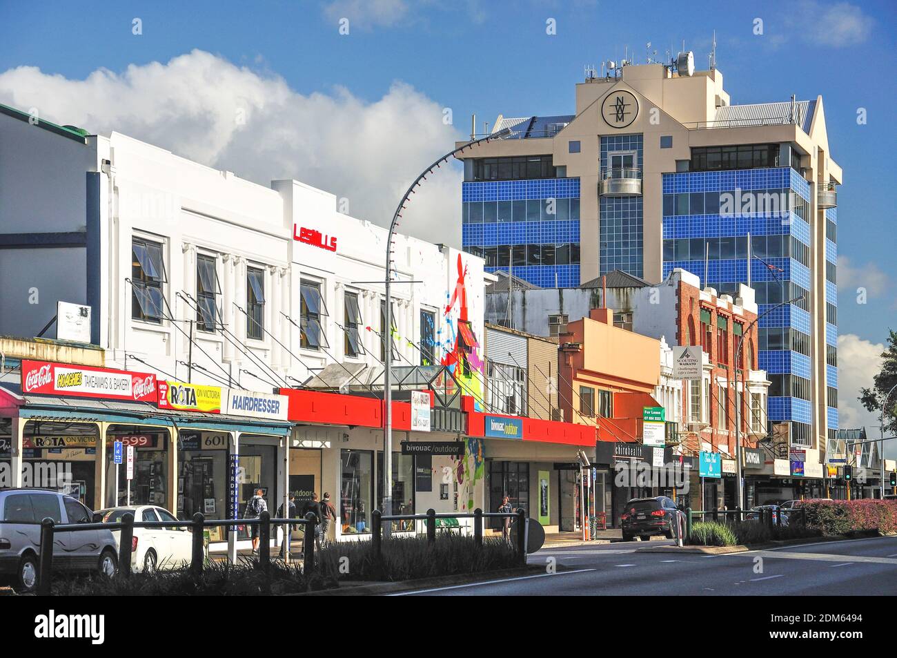 Victoria Street, Hamilton, Waikato Region, Nordinsel, Neuseeland Stockfoto