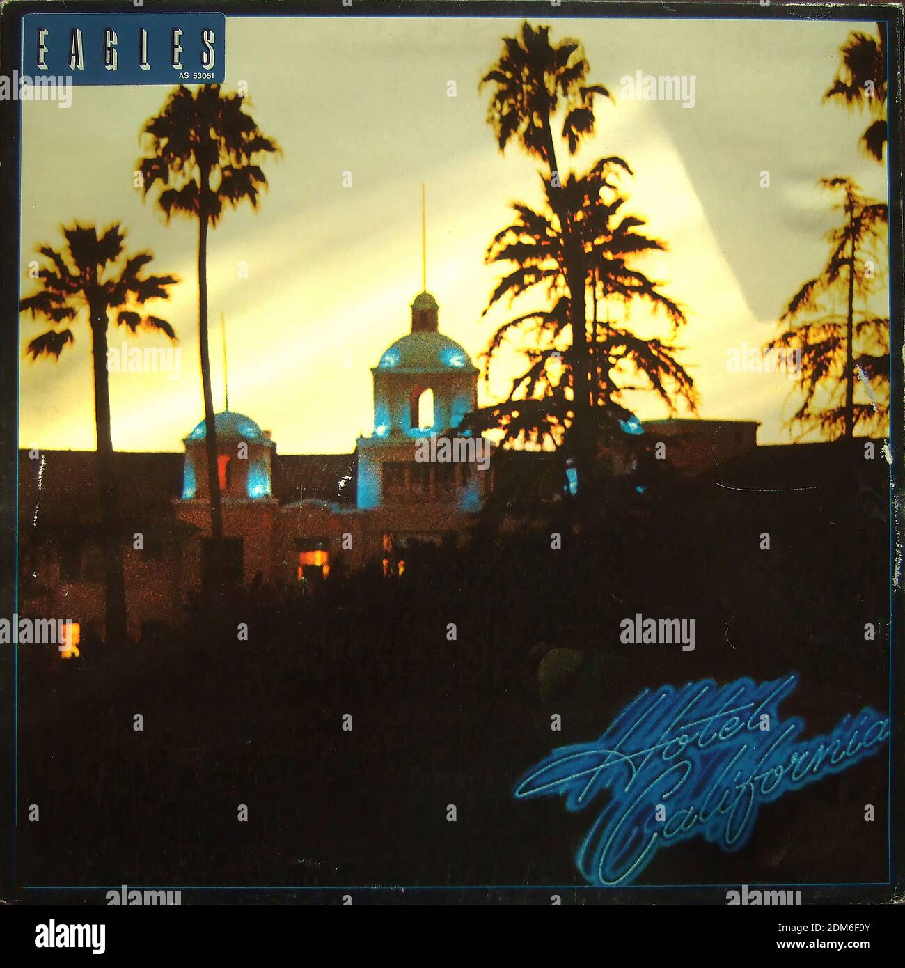 The Eagles - Hotel California - Vintage Vinyl Album Cover Stockfoto