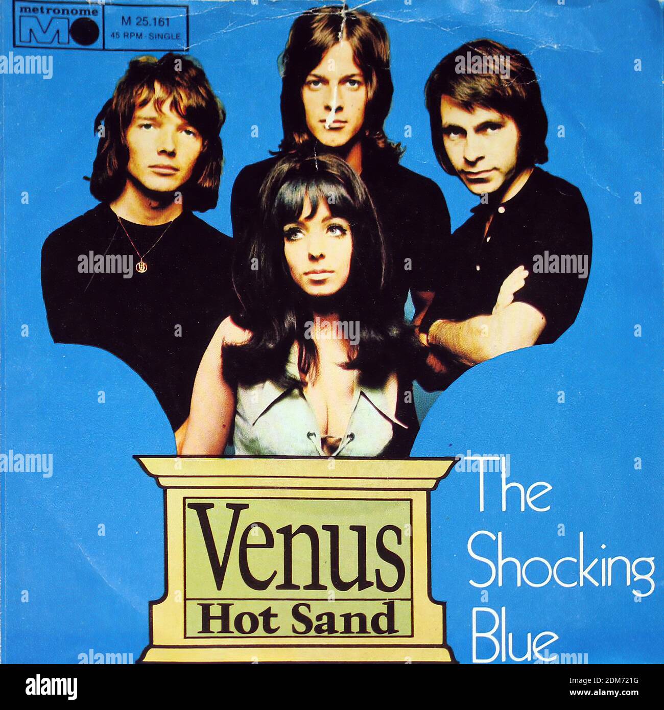 SCHOCKIERENDES BLAUES VENUS - Vintage Vinyl Schallplattencover Stockfoto