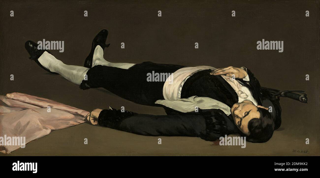 The Dead Toreador (1865) französisches Gemälde der Moderne von Edouard Manet - sehr hohe Auflösung und Qualität Stockfoto