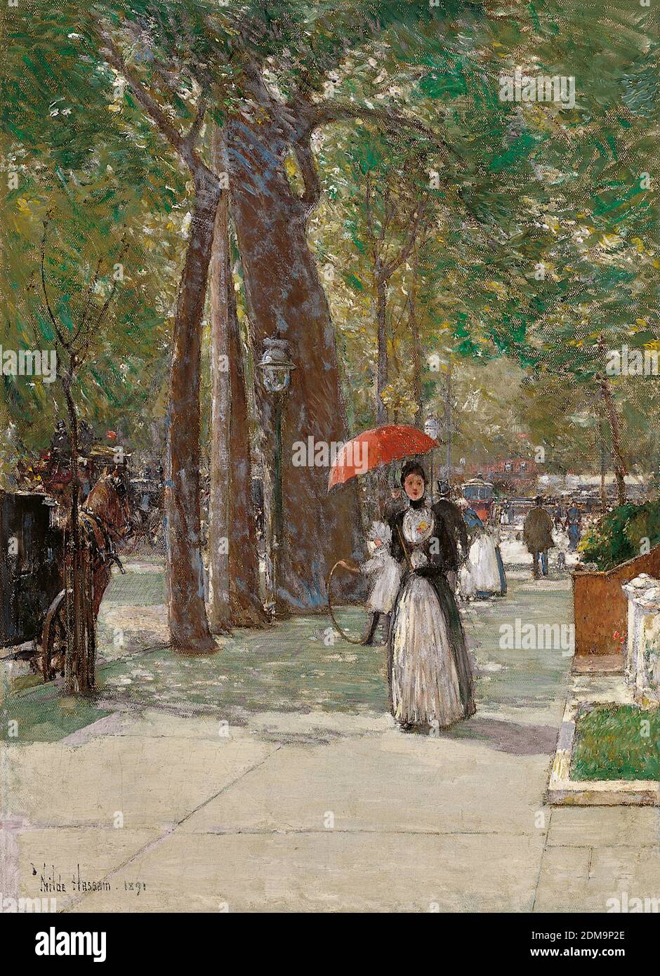 Fifth Avenue at Washington Square, New York 1891 American Impressionist Painting von Childe Hassam - sehr hohe Auflösung und Bildqualität Stockfoto