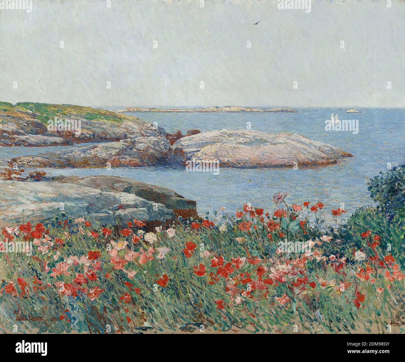 Mohn, Isles of Shoals, 1891 American Impressionist Painting von Childe Hassam - sehr hohe Auflösung und Bildqualität Stockfoto
