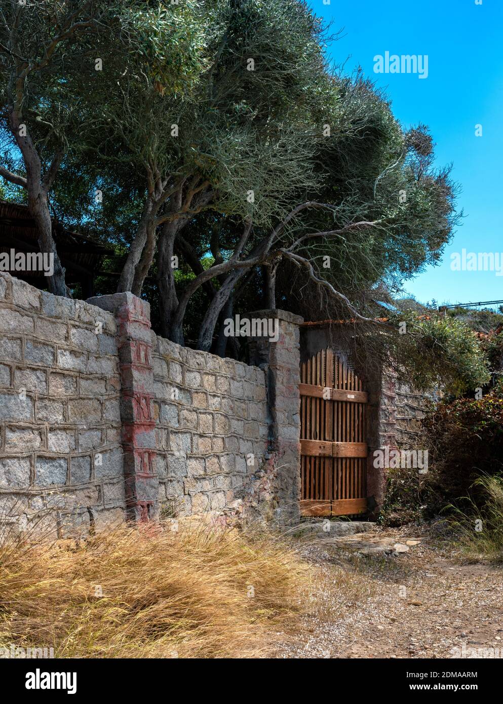 Mauer auf EINEM Grundstück in Sardinien, Italien Stockfoto