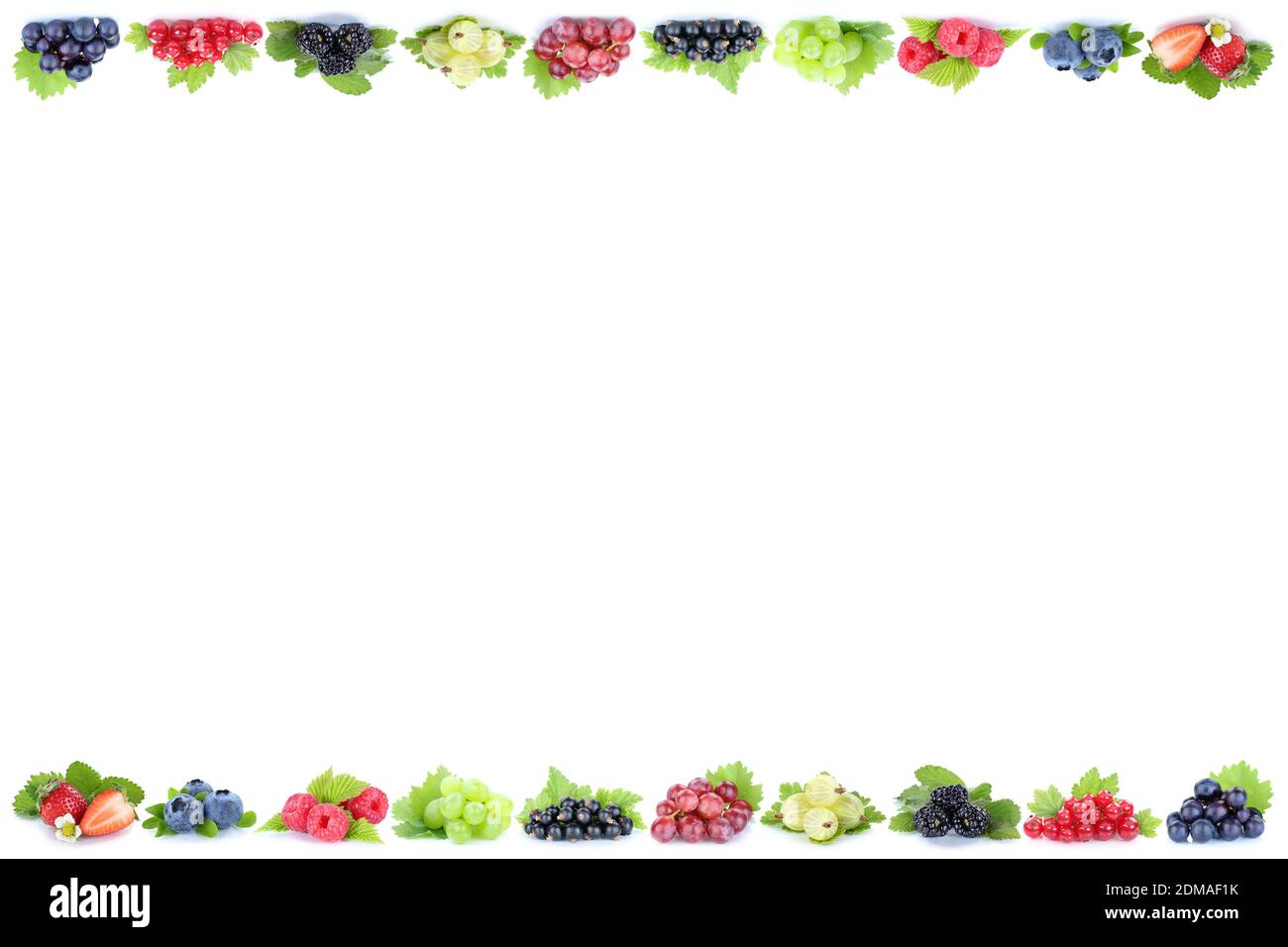 Beeren Erdbeeren Himbeeren116 Weintrauben Früchte Frucht Obst Textfreiraum Copyspace Freisteller freigestellt isoliert Stockfoto