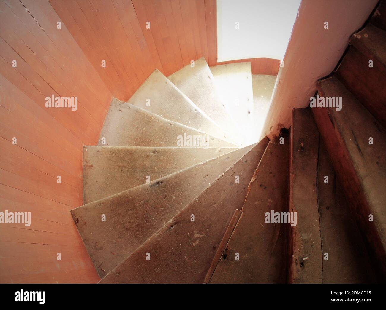 Norfolk Island. Sträflingsgebaute Treppe in Pitcairn Settlers All Saints Church, im Weltkulturerbe-Gebiet, Kingston & Arthur's Vale Historic Area. Stockfoto