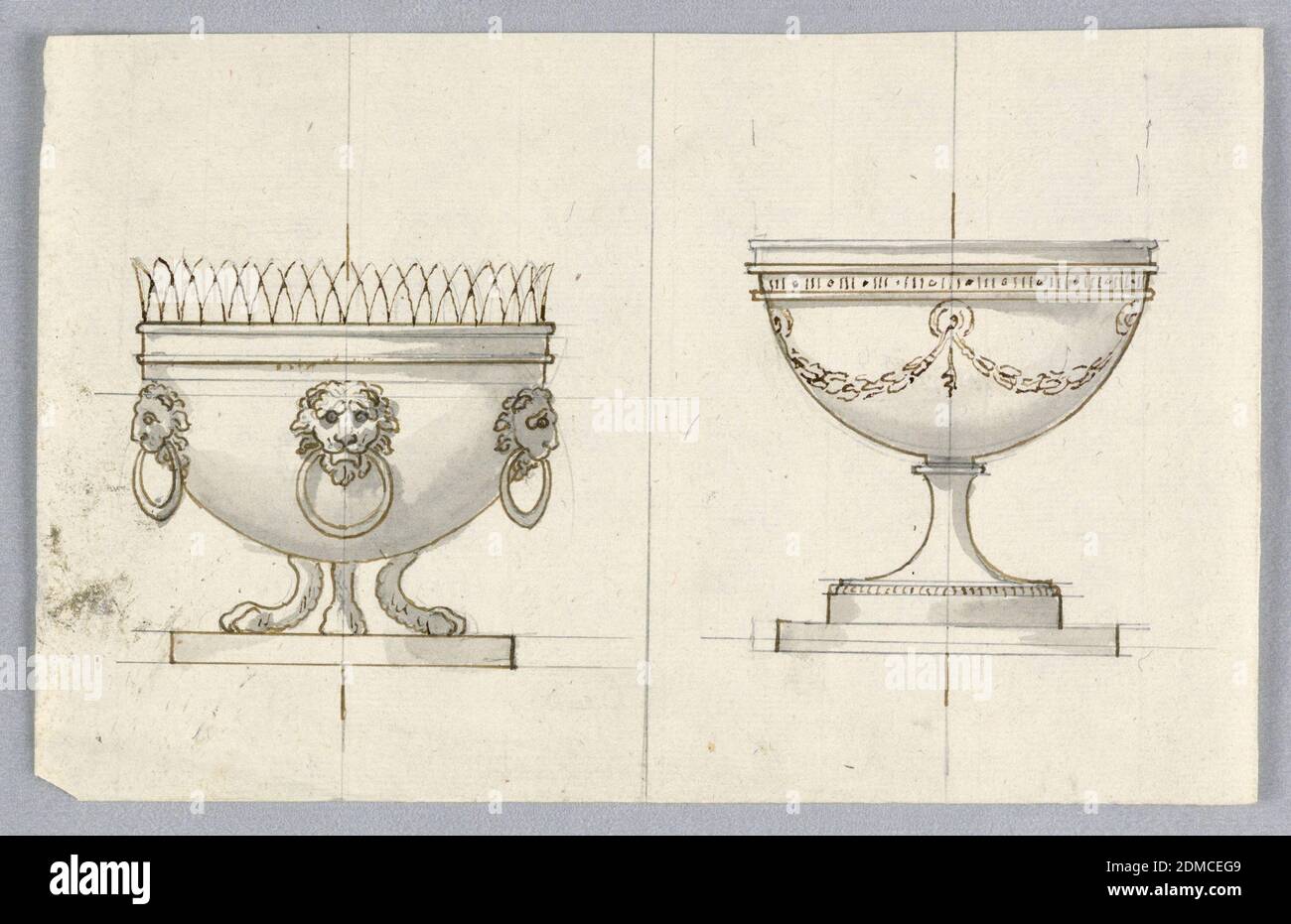 Zeichnung, Graphit, grau wash Support: Papier gelegt, Rom, Italien, Italien, 1775, Architektur, Zeichnung Stockfoto