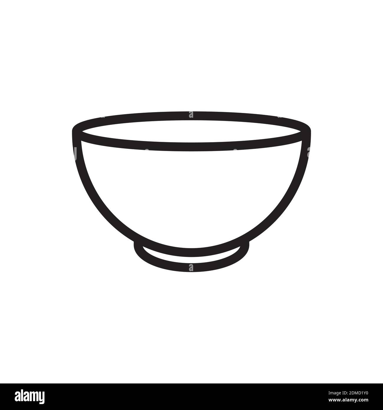 Bowl Outline Icon Vektor für Grafikdesign, Logo, Website, Social Media, mobile App, ui Illustration Stock Vektor