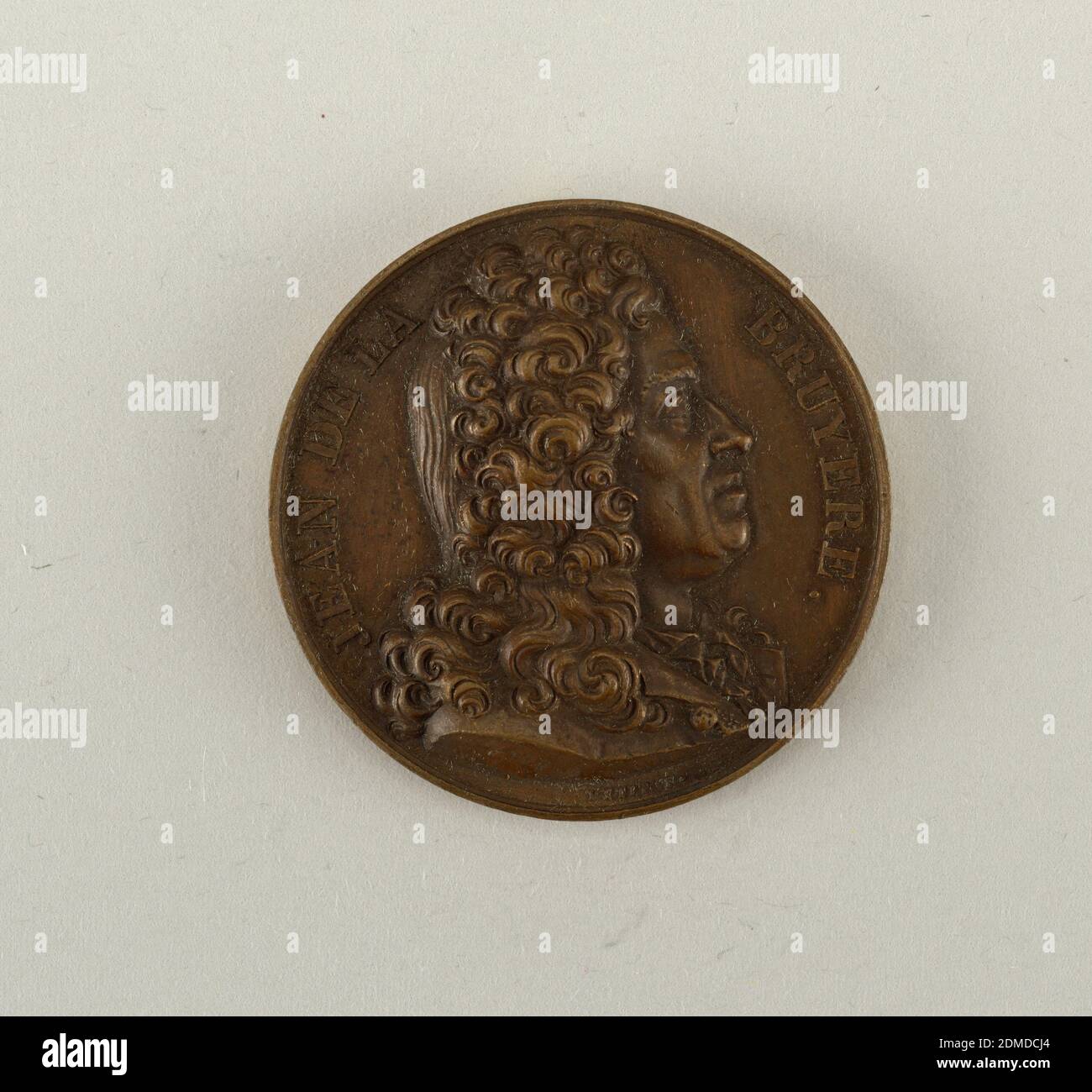 Galerie métallique des grands hommes français (große Männer Frankreichs), Louis Michel Petit, Französisch, 1790 - 1844, Bronzeguss, Büste von Jean de La Bruyère (1645 –1696)., Frankreich, 1819, Metallarbeiten, Dekorative Künste, Medaille, Medaille Stockfoto