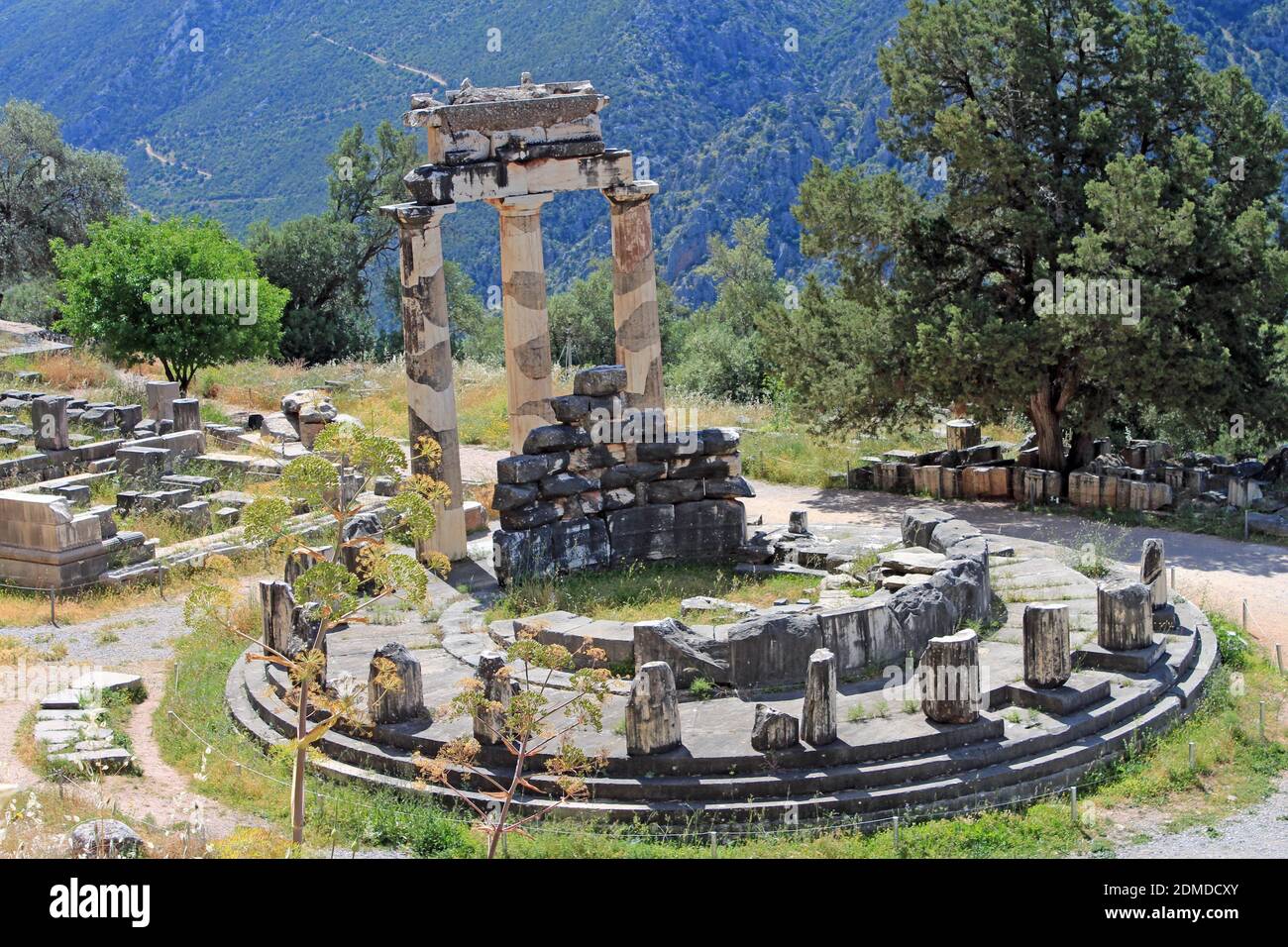 Grèce, Temple d'Athéna à Delfes Stockfoto