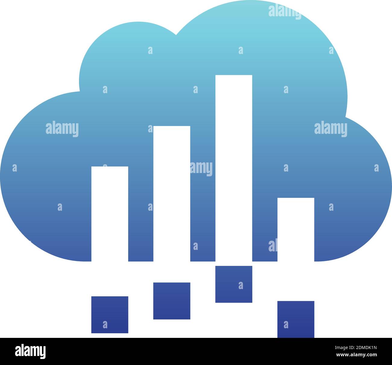 Cloud-Daten-Icon-Vektor im modernen Stil für Web-, Grafik- und Mobile-Design. Cloud-Datenzugriff für Unternehmen. Vektorgrafik EPS.8 EPS.10 Stock Vektor