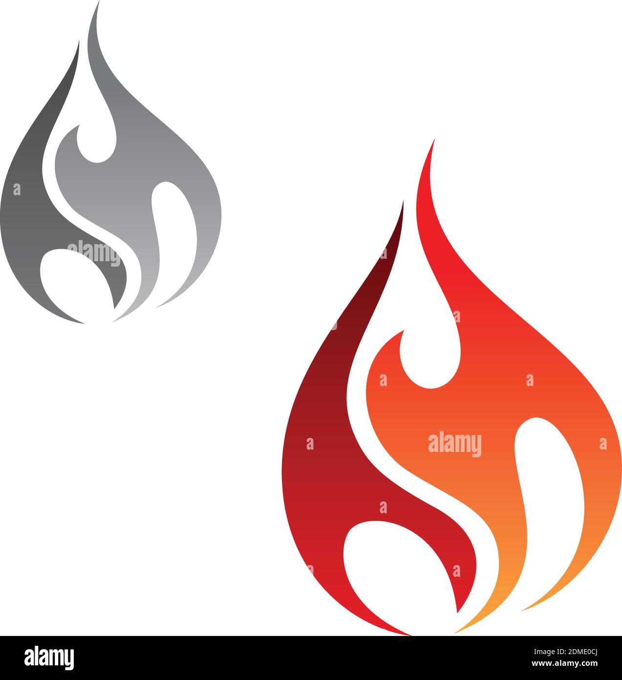 Kreative, Vektor-Konzept-Design minimal Flamme Tribal Symbol auf dem weißen Hintergrund isoliert. Symbol für flammendes Feuer in Form eines Feuers. 8 Stock Vektor