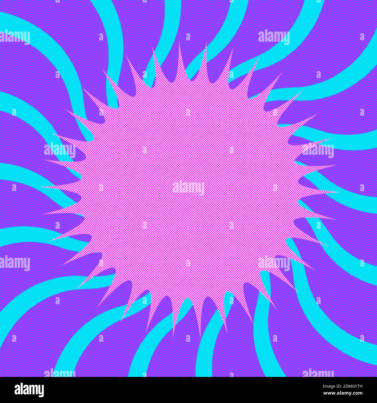 Ein abstraktes Halbton-Starburst-förmiges Hintergrundbild. Stockfoto