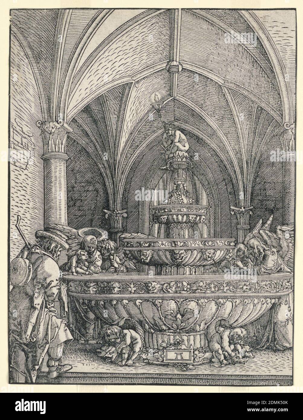 Die Heilige Familie auf der Flucht nach Ägypten, Albrecht Altdorfer, deutsch, ca. 1480–1538, Holzschnitt auf cremeweißem Papier, 1520, Abbildungen, Druck Stockfoto