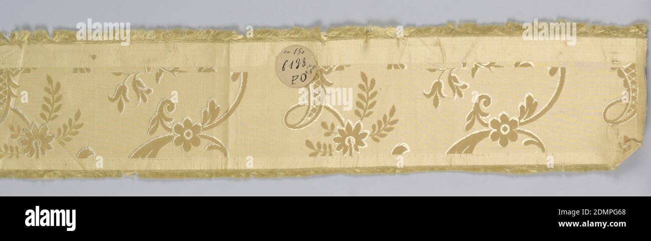 Probe, Orinoka Mills, (Philadelphia, Pennsylvania, USA), gelbe Kette und weißer Schuss, USA, ca. 1910, gewebte Textilien, Muster Stockfoto
