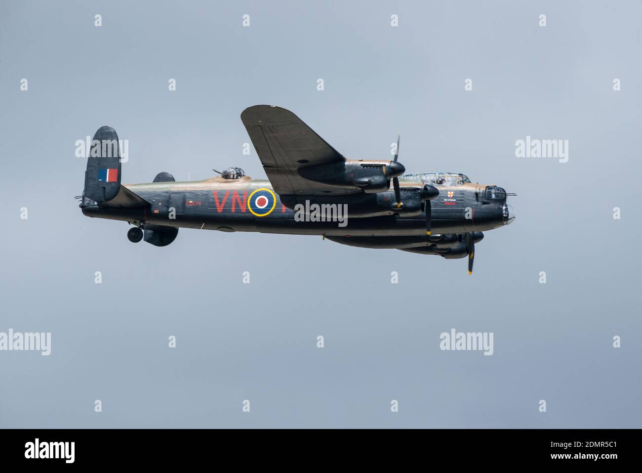 Ein Avro Lancaster Bomber auf der RIAT Air-Show in England Stockfoto