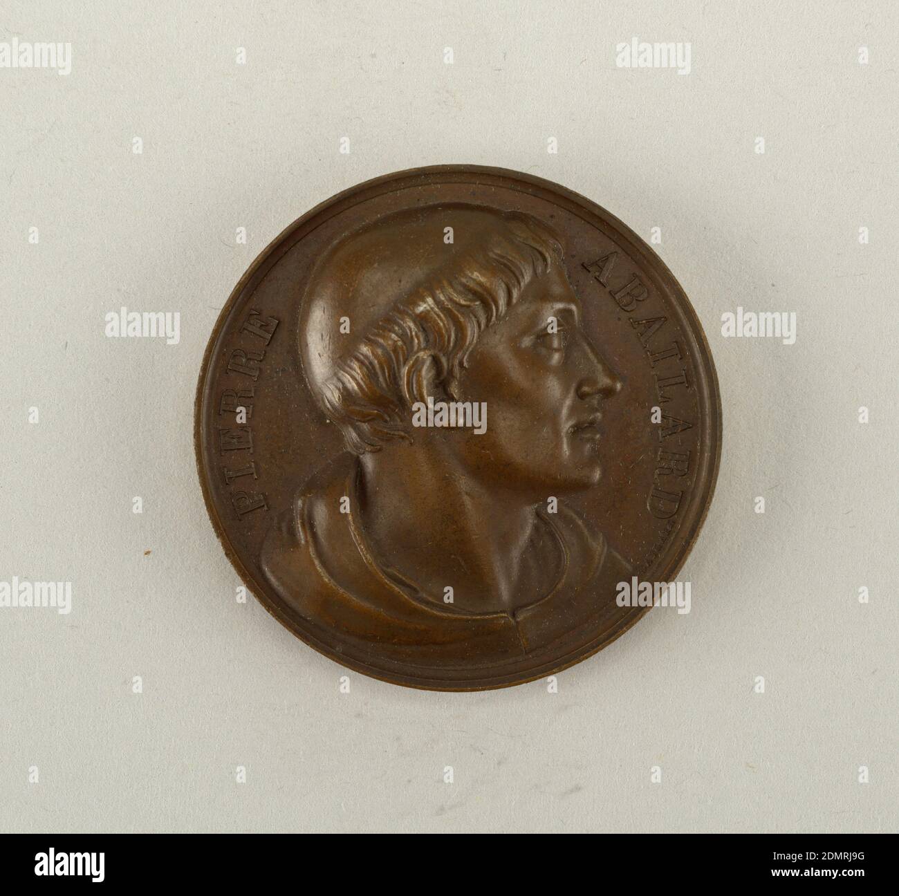 Galerie métallique des grands hommes français (große Männer Frankreichs), Louis Michel Petit, Französisch, 1790 - 1844, Bronzeguss, Büste von Jean-François de La Harpe (1739 – 1803), rechts., Frankreich, 1822, Metallarbeiten, Dekorative Künste, Medaille, Medaille Stockfoto