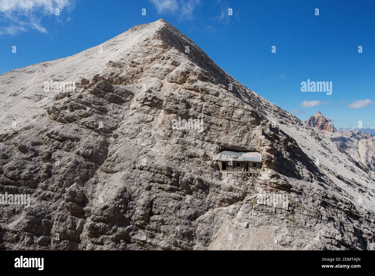 Buffa di Perrero Hütte in Monte Cristallo Stockfoto