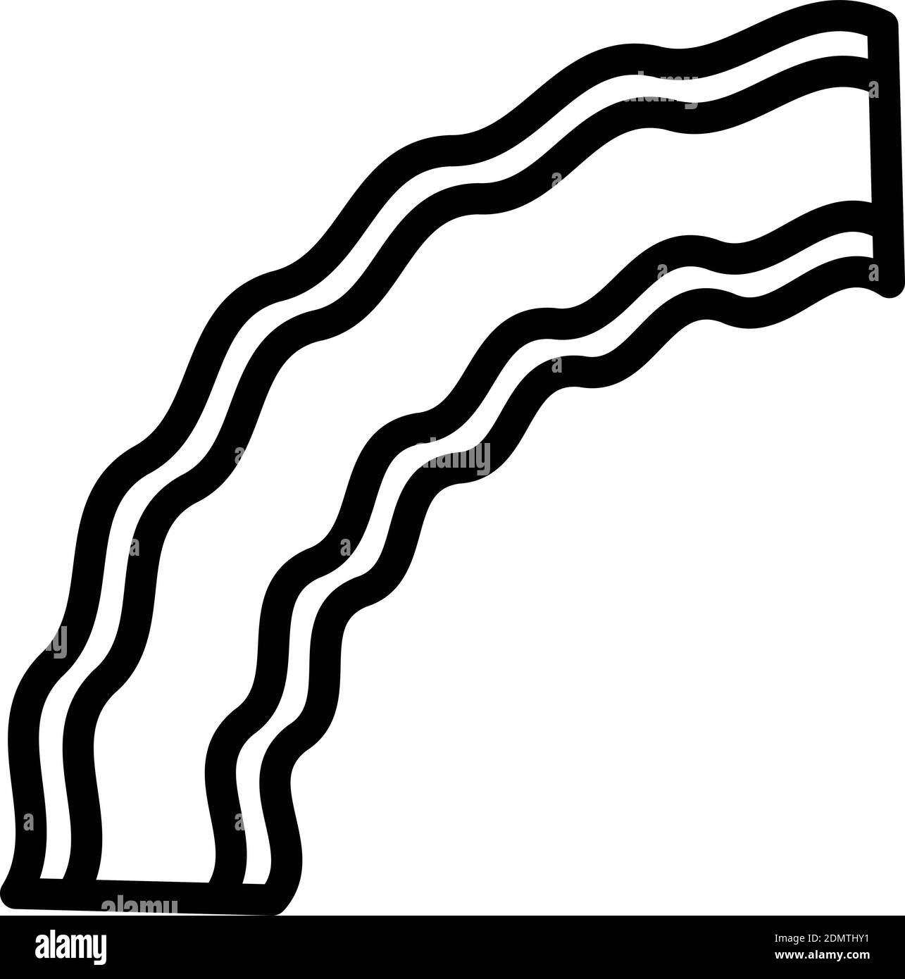 Bacon breakfast icon. Outline bacon breakfast vector icon for web design isolated on white background Stock Vektor