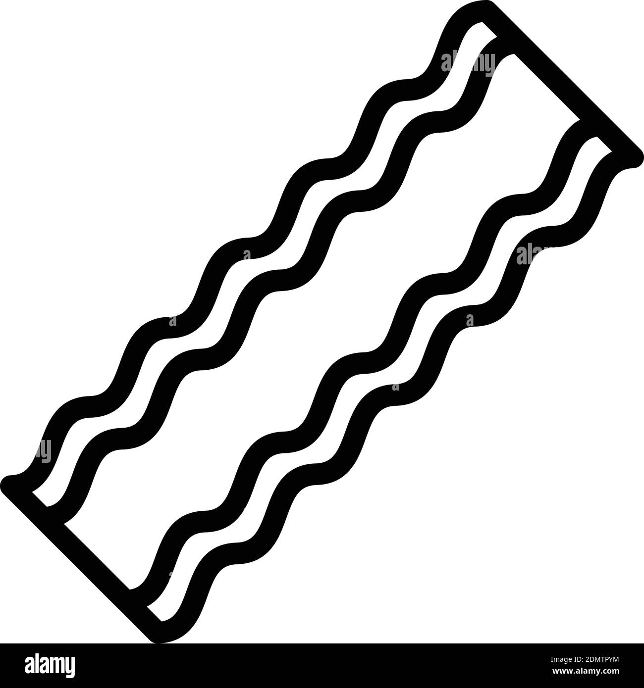 Symbol für Schinkenspeck. Umriss Bacon Metzger Vektor-Symbol für Web-Design isoliert auf weißem Hintergrund Stock Vektor