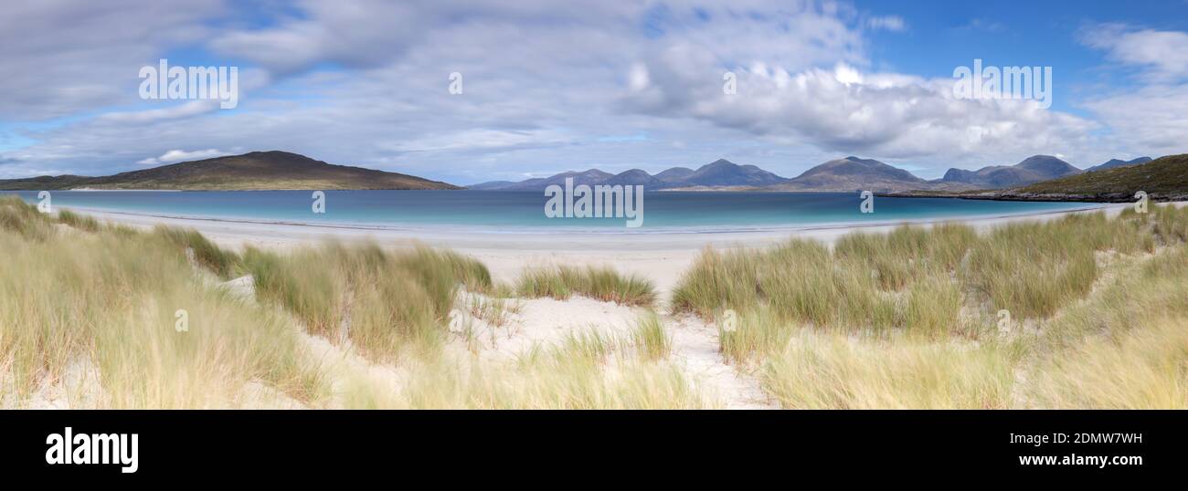 Dünen und Strand von Luskentrye, Isle of Harris, Äußere Hebriden, Schottland Stockfoto