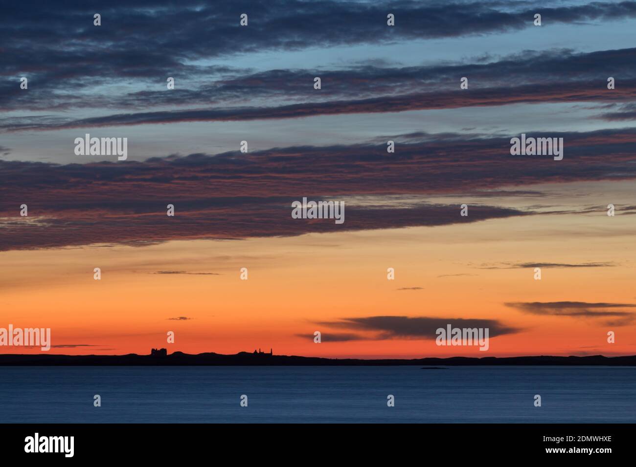 Sonnenuntergang über Vallay, North Uist, Äußere Hebriden, Schottland Stockfoto