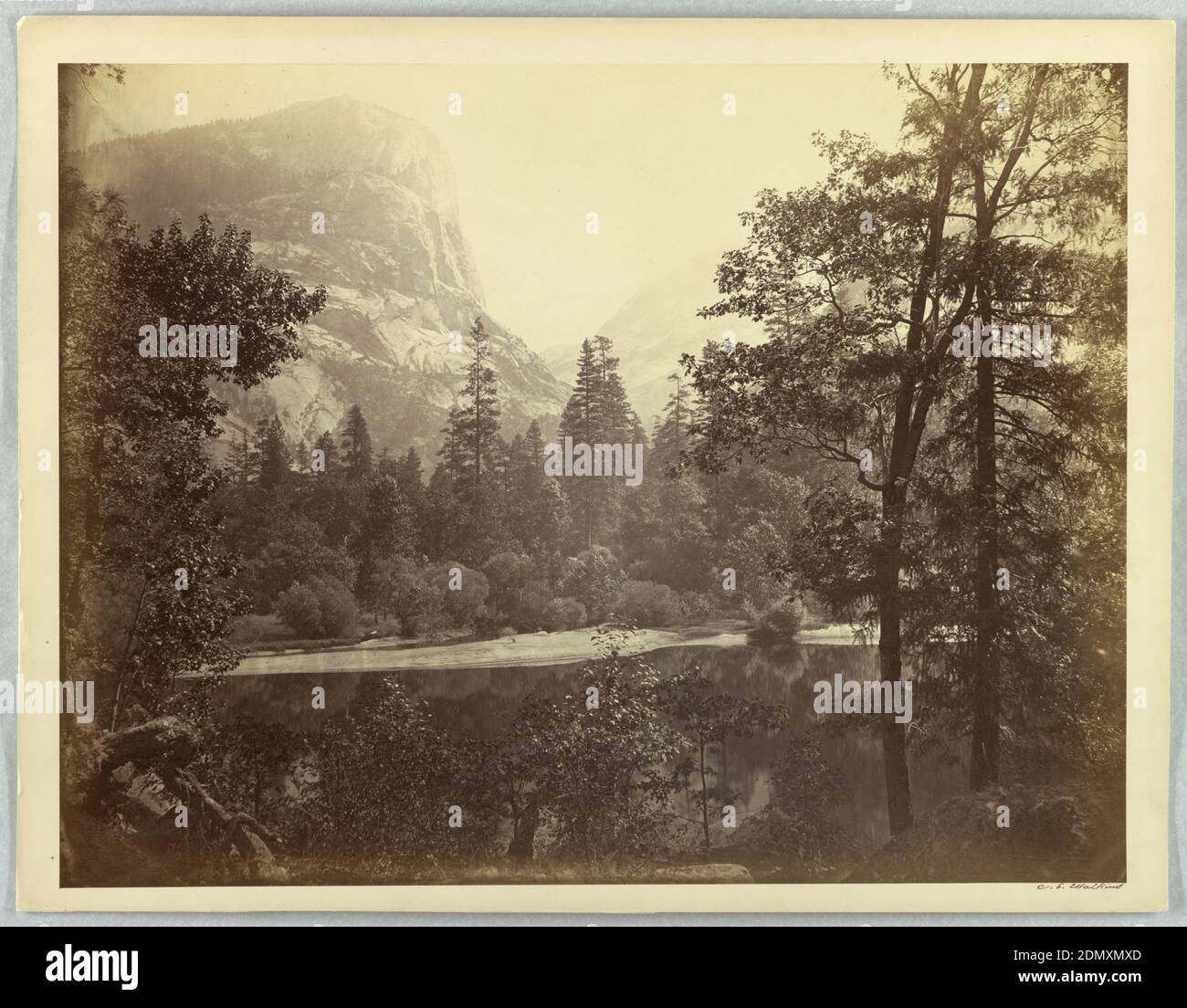 Lake Ah-Wi-Yah, Yosemite, Albumen Silberdruck, USA, 1861, Landschaften, Fotografie, Fotografie Stockfoto
