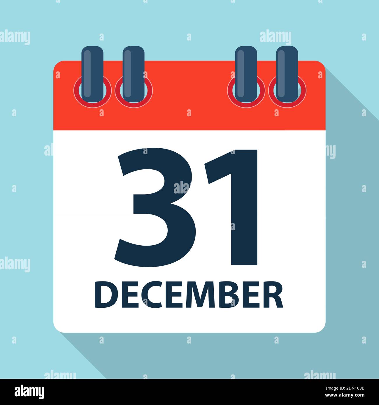 31 Dezember Kalender Symbol. Vektorgrafik Stock Vektor