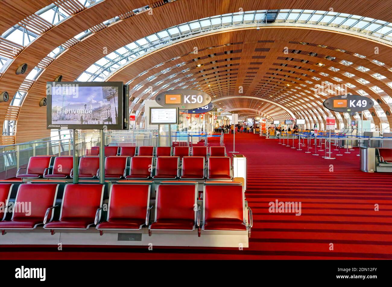 Flughafen Paris Charles de Gaulle Terminal 2E Stockfoto