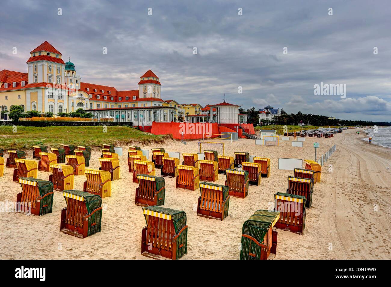 Beach Baskets (Strandkorb), Binz, Insel Rügen, Deutschland Stockfoto
