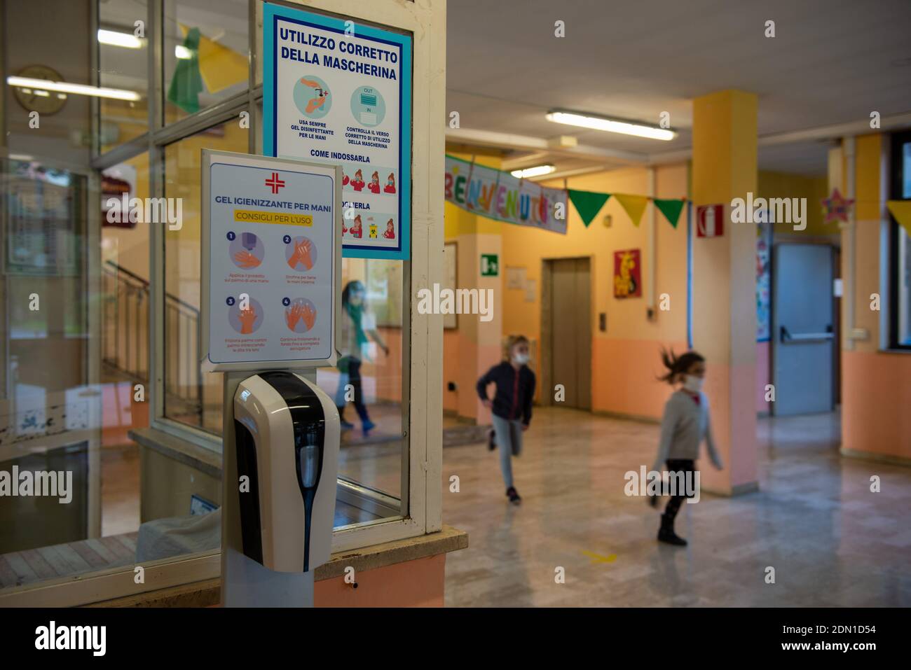 Roma, Italien: Öffentliche Schule in den Tagen des Corona Virus. © Andrea Sabbadini Stockfoto