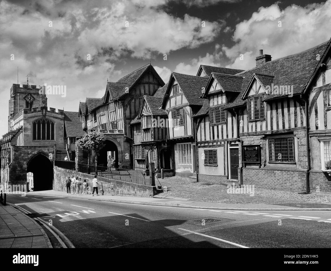 Lord Leycester Hospital, West Gate, High Street, Warwick, England, Großbritannien Stockfoto