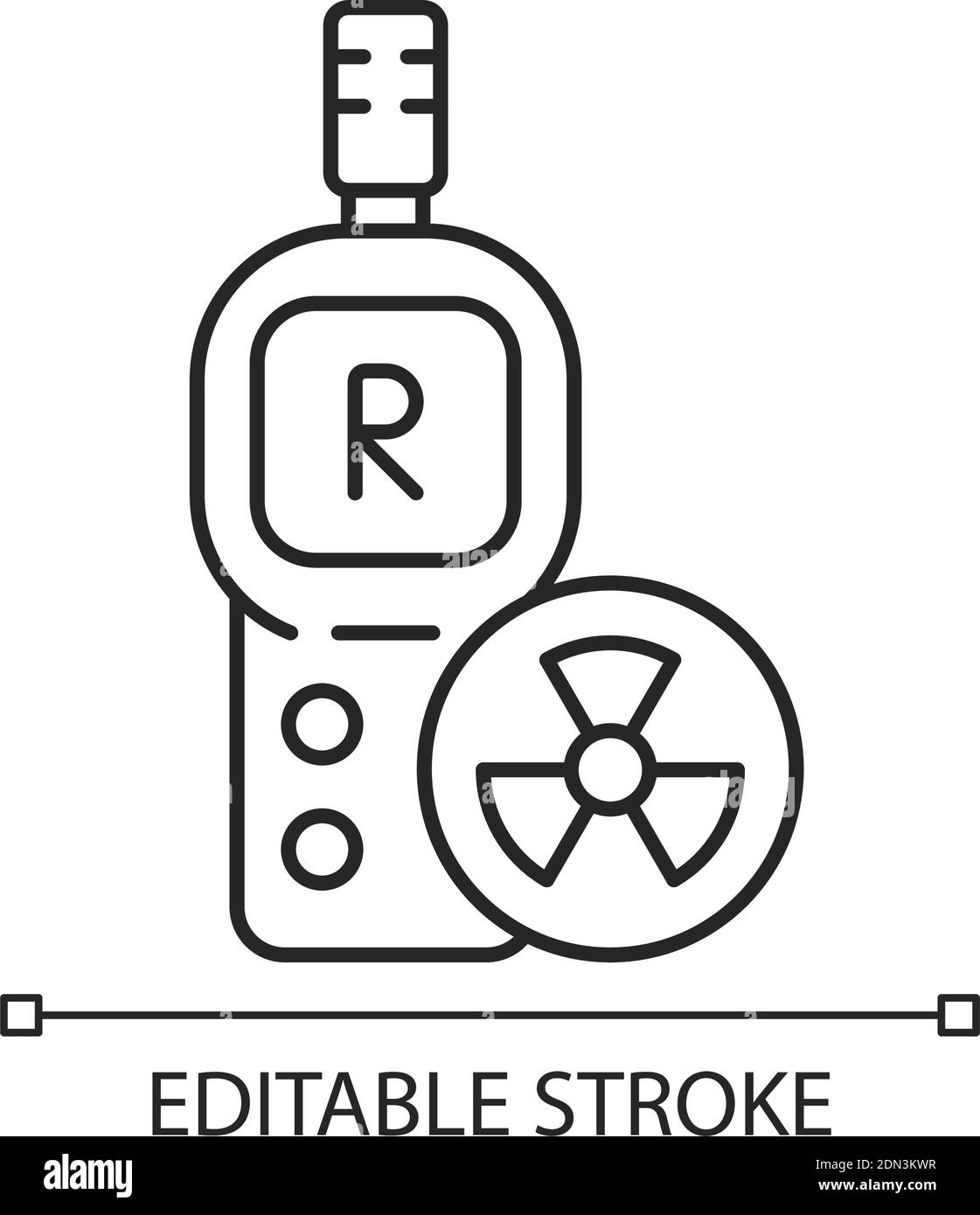 Lineares Strahlungsdosimeter-Symbol Stock Vektor