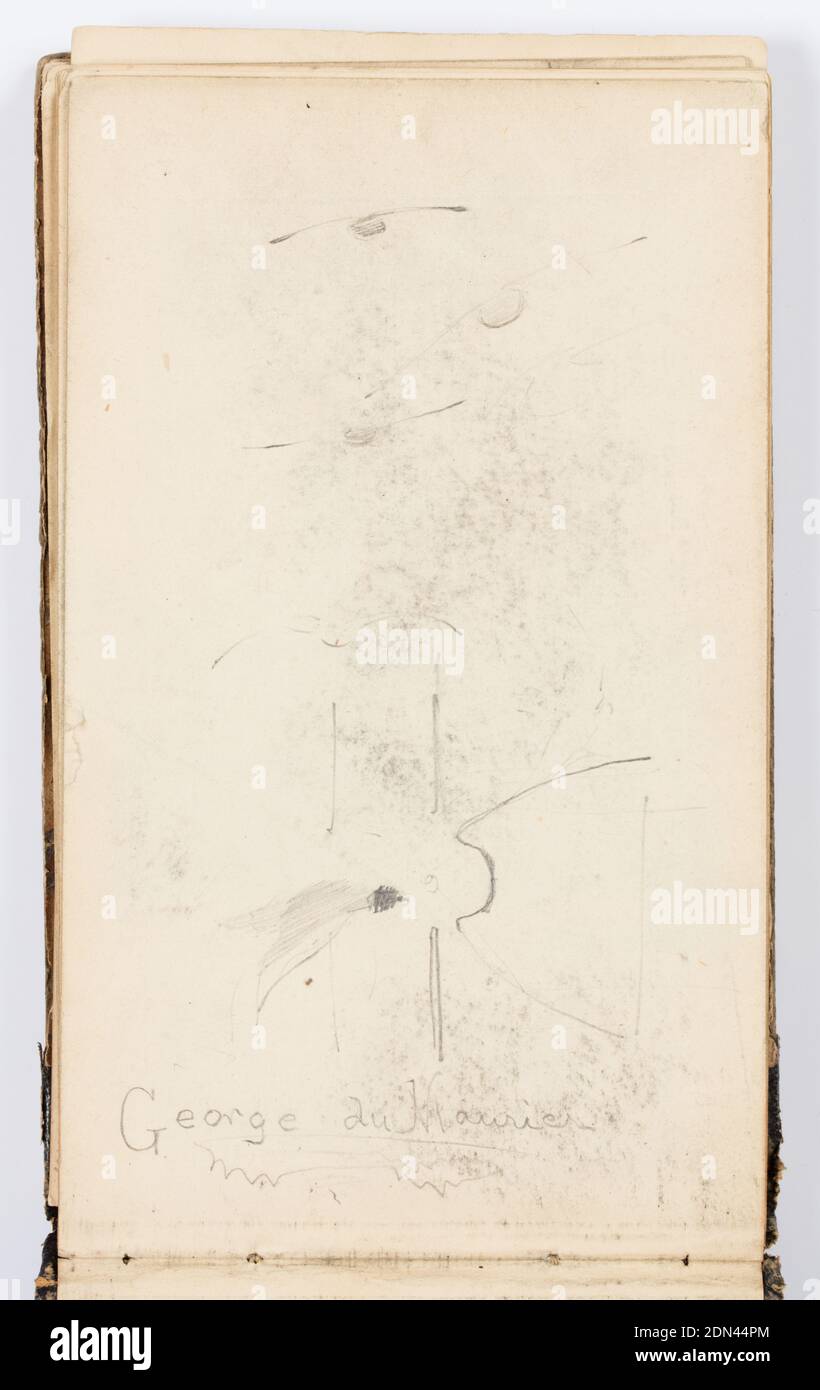 Sketchbook Page, Kenyon Cox, amerikanisch, 1856–1919, Graphite auf Papier, USA, 1875, Alben (gebunden) & Bücher, Sketchbook Folio, Sketchbook Folio Stockfoto