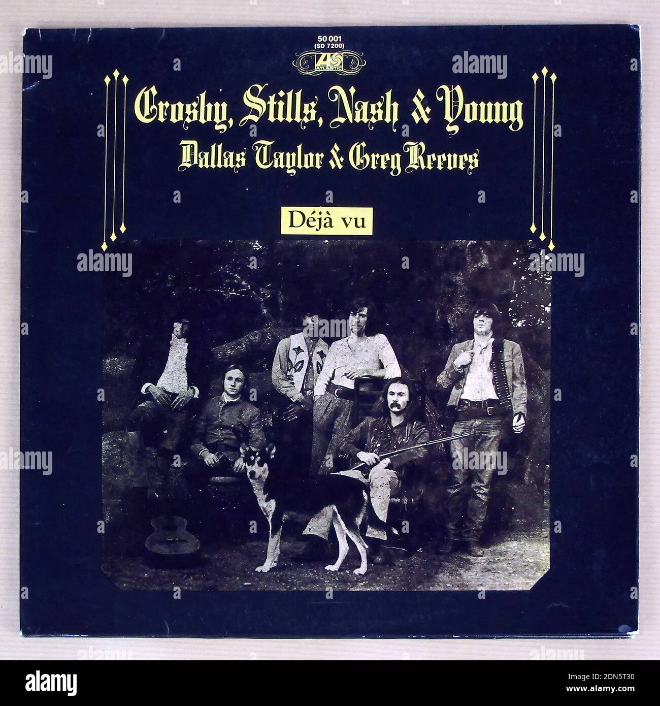 Crosby, Stills, Nash and Young Deja Vu Gatefold - Vintage Vinyl Schallplattencover Stockfoto