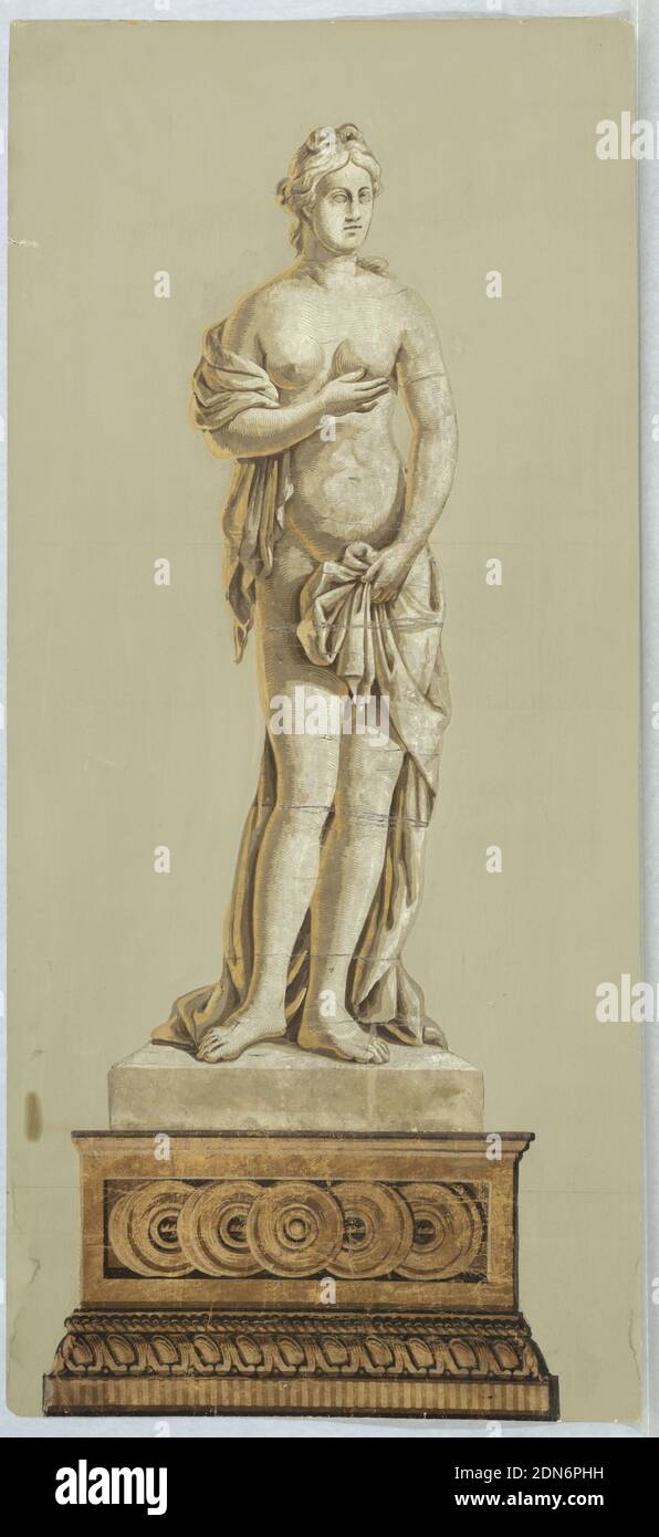 Frauen Figur Skulptur im klassisch Antiken Stil  mit Tuch auf Sockel 30 cm