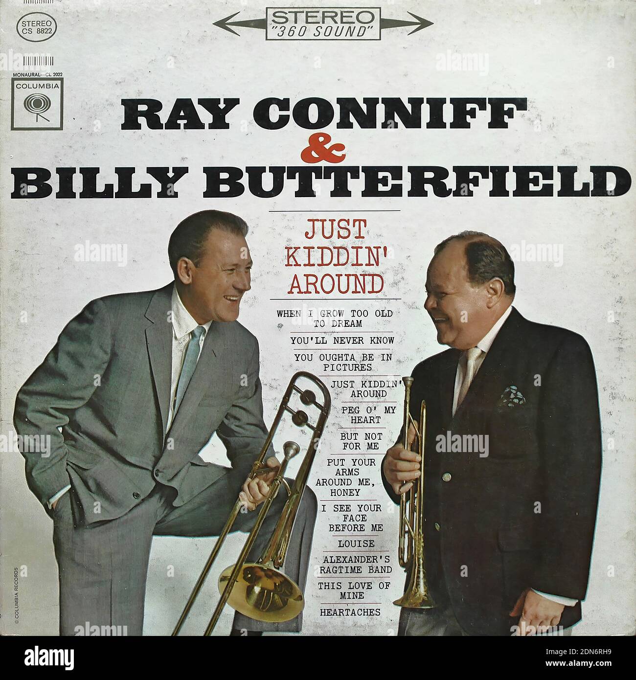 Ray Conniff & Billy Butterfield - Just Kiddin' Around, Columbia CS 8822 - Vintage Vinyl Album Cover Stockfoto