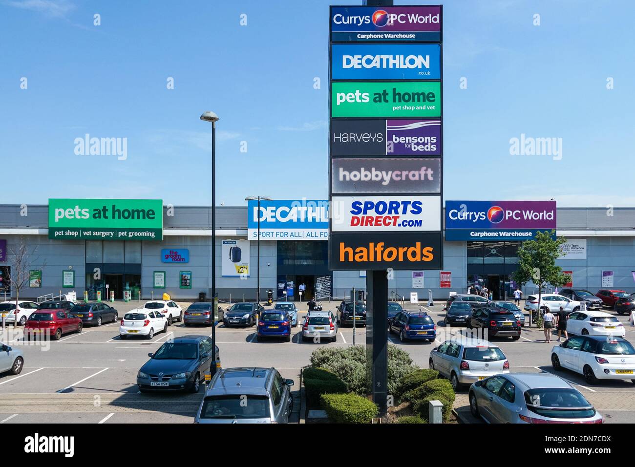 Cork Tree Retail Park in Chingford, London England Vereinigtes Königreich Großbritannien und Nordirland Stockfoto
