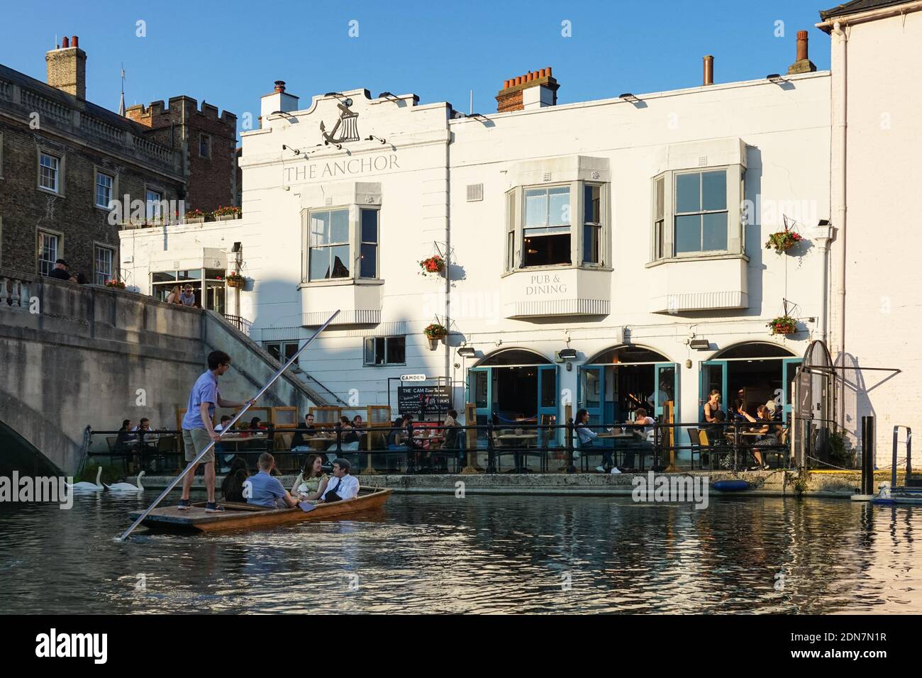 The Anchor Pub und Restaurant in Cambridge, Cambridgeshire England Vereinigtes Königreich Großbritannien Stockfoto